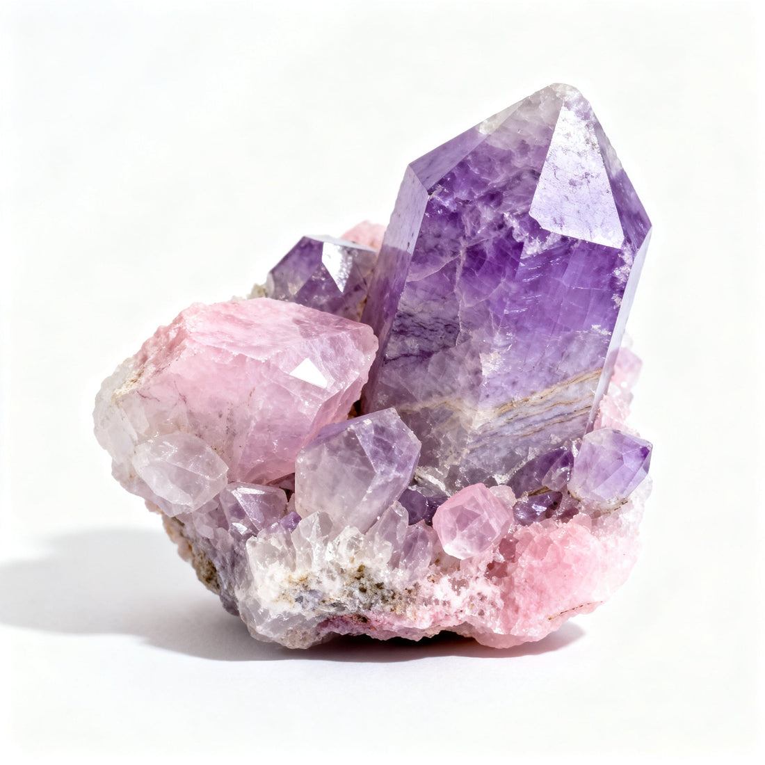 Lepidolite stone with lilac-purple mica layers, a natural lithium-bearing mineral