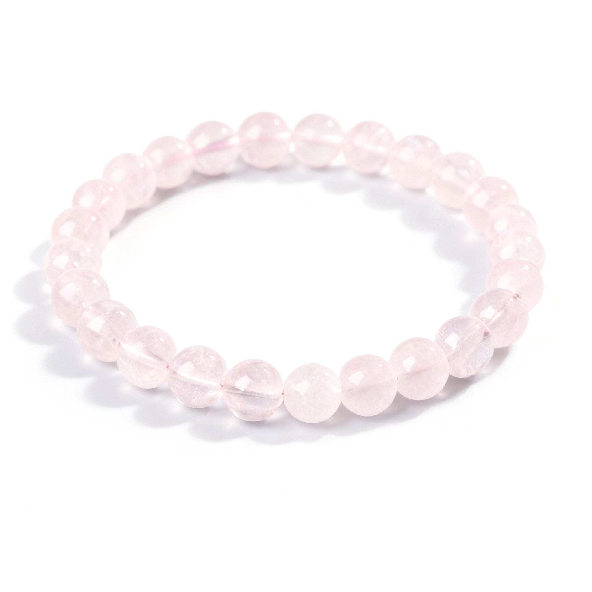 Natural Rose Quartz beaded bracelet for Love & Harmony - Rose Quartz Love Harmony Bracelet