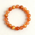 Sunstone crystal bracelet main product view - warm orange gold 8mm beads | Vincryst