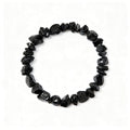 Natural Black Obsidian (Raw Nugget) beaded bracelet for Protection & Grounding - Black Obsidian Protection Grounding Bracelet