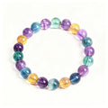 Natural Rainbow Fluorite beaded bracelet for Focus & Clarity - Rainbow Fluorite Focus Clarity Bracelet