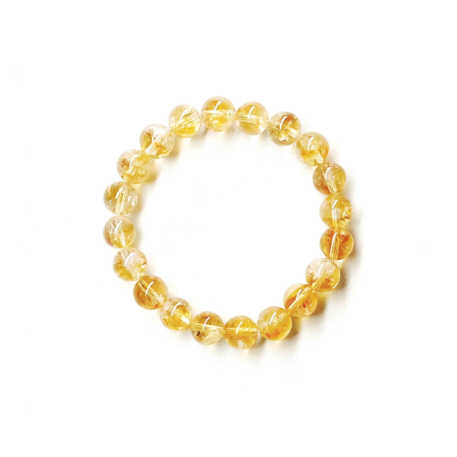 Natural Citrine beaded bracelet for Wealth & Success - Citrine Wealth Success Bracelet