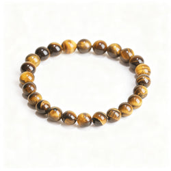 Natural Tiger's Eye beaded bracelet for Confidence & Strength - Tiger's Eye Confidence Strength Bracelet