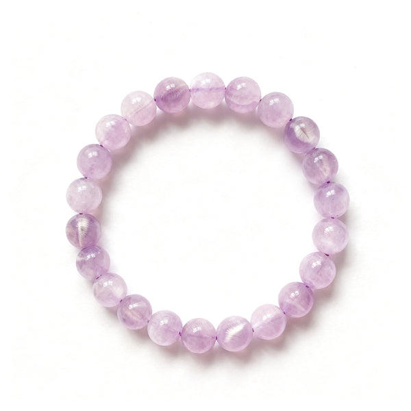Natural Kunzite beaded bracelet for Spiritual Awareness - Kunzite Spiritual Awareness Bracelet