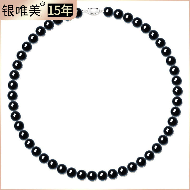 925 Silver Black Obsidian Pendant