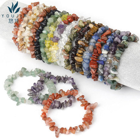 Boho Mix Chip Bracelet Set (3pc) - Mixed Stones chip bracelet