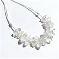 Clear Quartz Chip Bracelet - Natural clear quartz crystal chips, elastic bracelet, spiritual clarity, cleansing energy