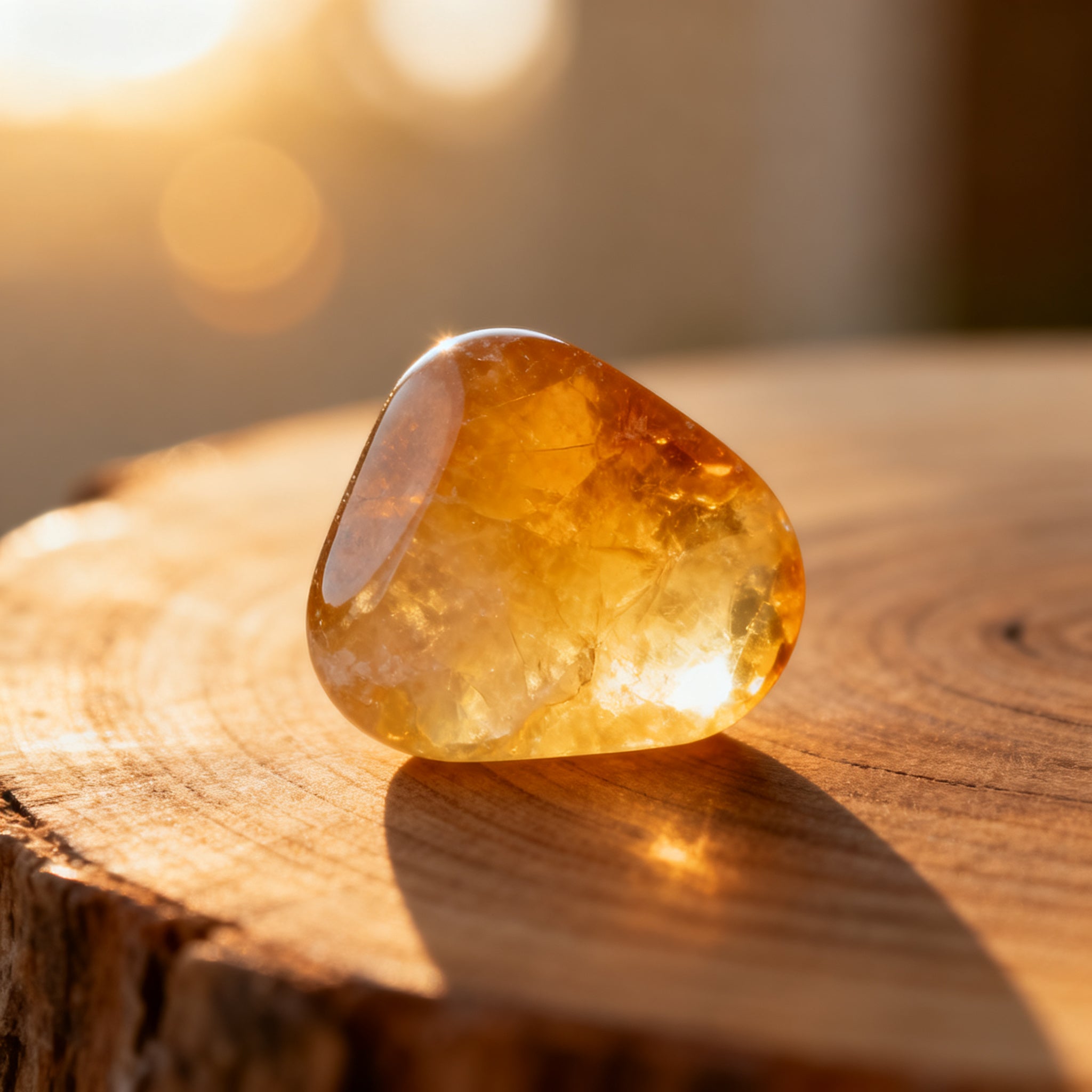 Citrine Tumbled Stone — Abundance & Joy