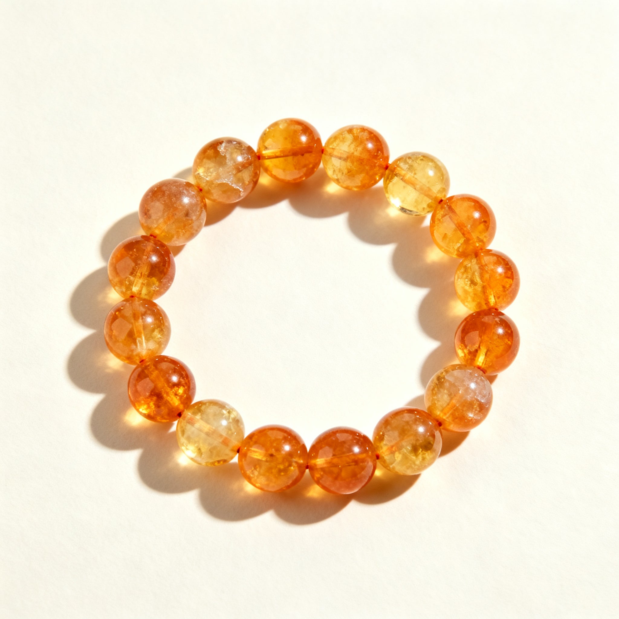 Natural Brazilian Citrine Crystal Bracelet - Wealth & Abundance Manifestation