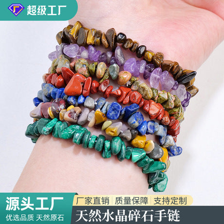 7 Chakra Rainbow Chip Bracelet - 7 Chakra Mix chip bracelet