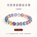 Rainbow fluorite crystal bracelet - real product photo