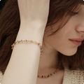 Rainbow tourmaline crystal bracelet - real product photo