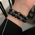 Snowflake Obsidian Bracelet